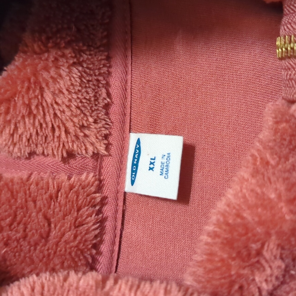 Old Navy Loose Cozy Sherpa Zip Up Hoodie Size XXL Like New MSRP $54.99 - Picture 6 of 7